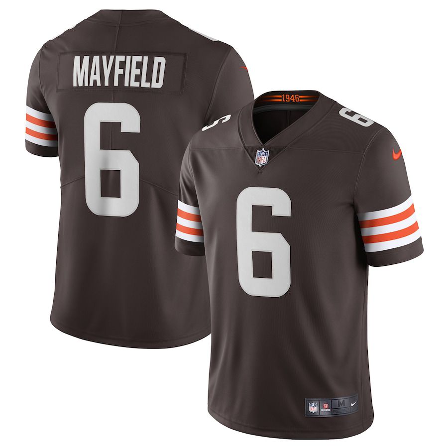 Men Cleveland Browns #6 Baker Mayfield Nike Brown Vapor Limited Player NFL Jersey->cleveland browns->NFL Jersey
